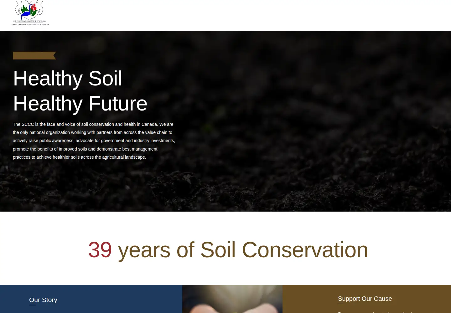 Screenshot of soilcc.ca