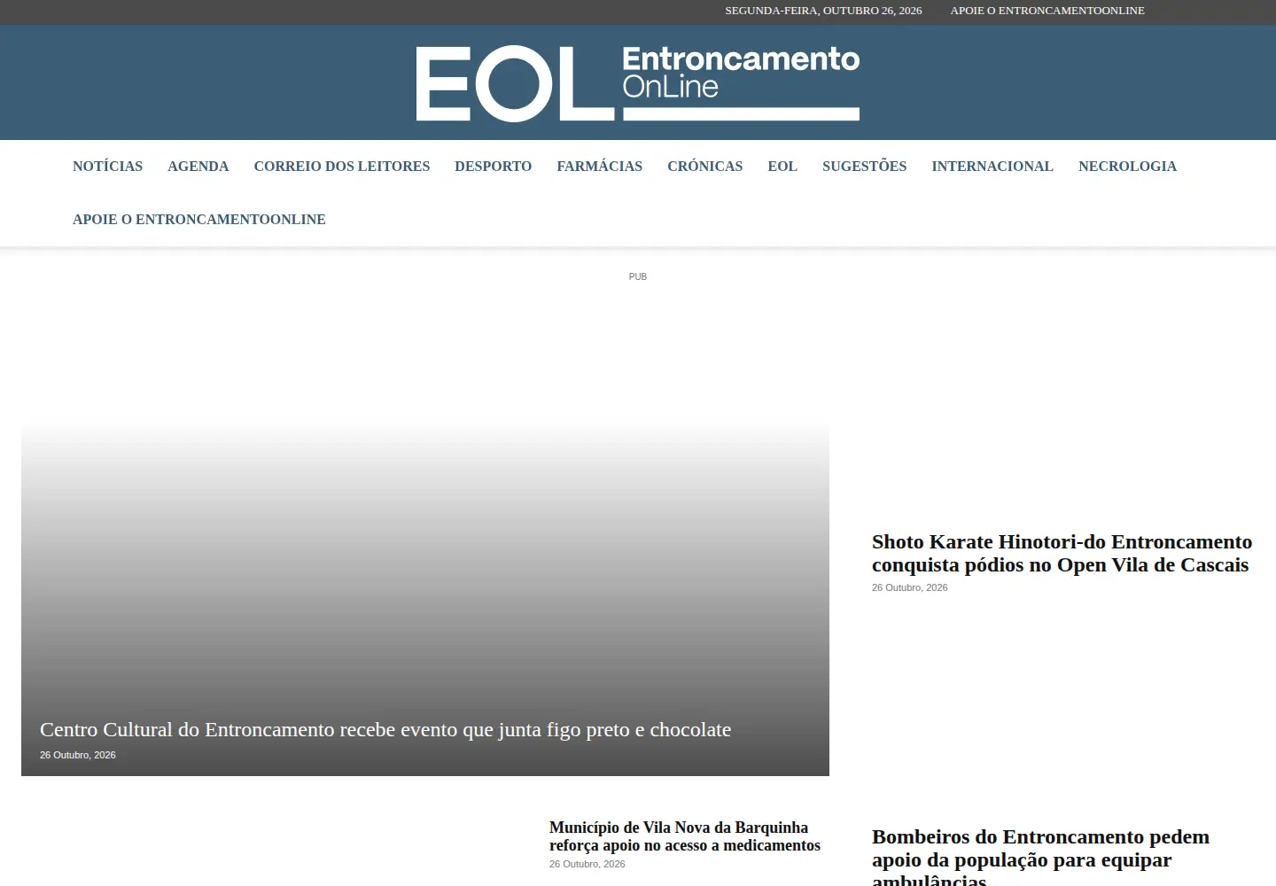 Screenshot of entroncamentoonline.pt