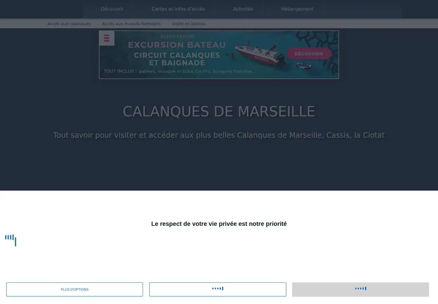 Screenshot of calanques13.com