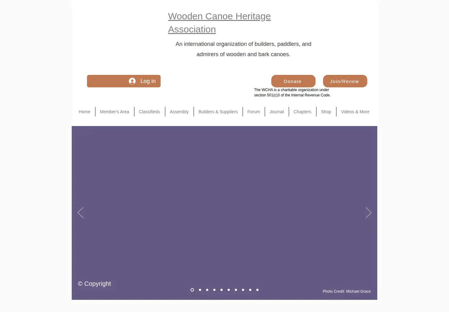 Screenshot of wcha.org
