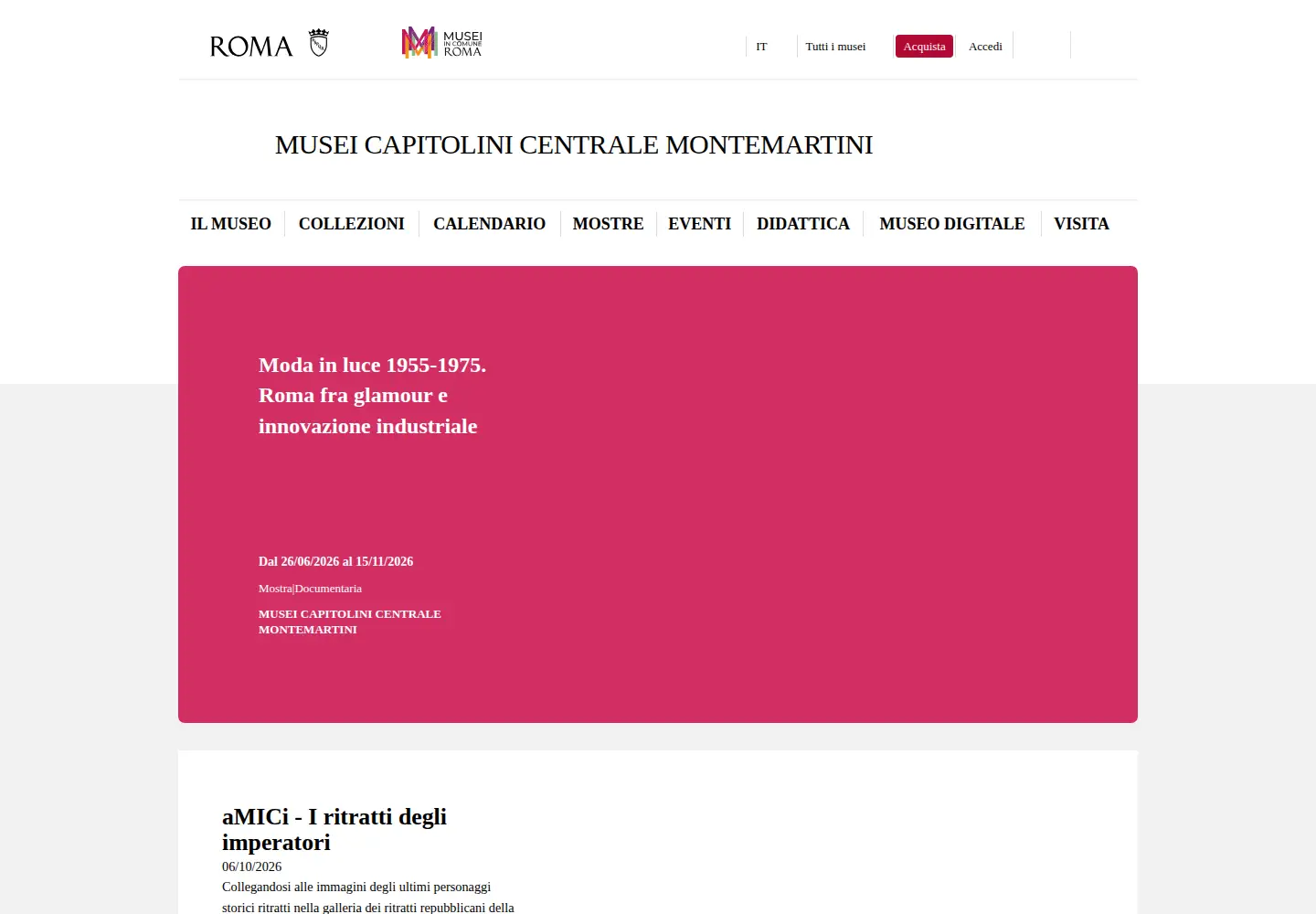Screenshot of centralemontemartini.org