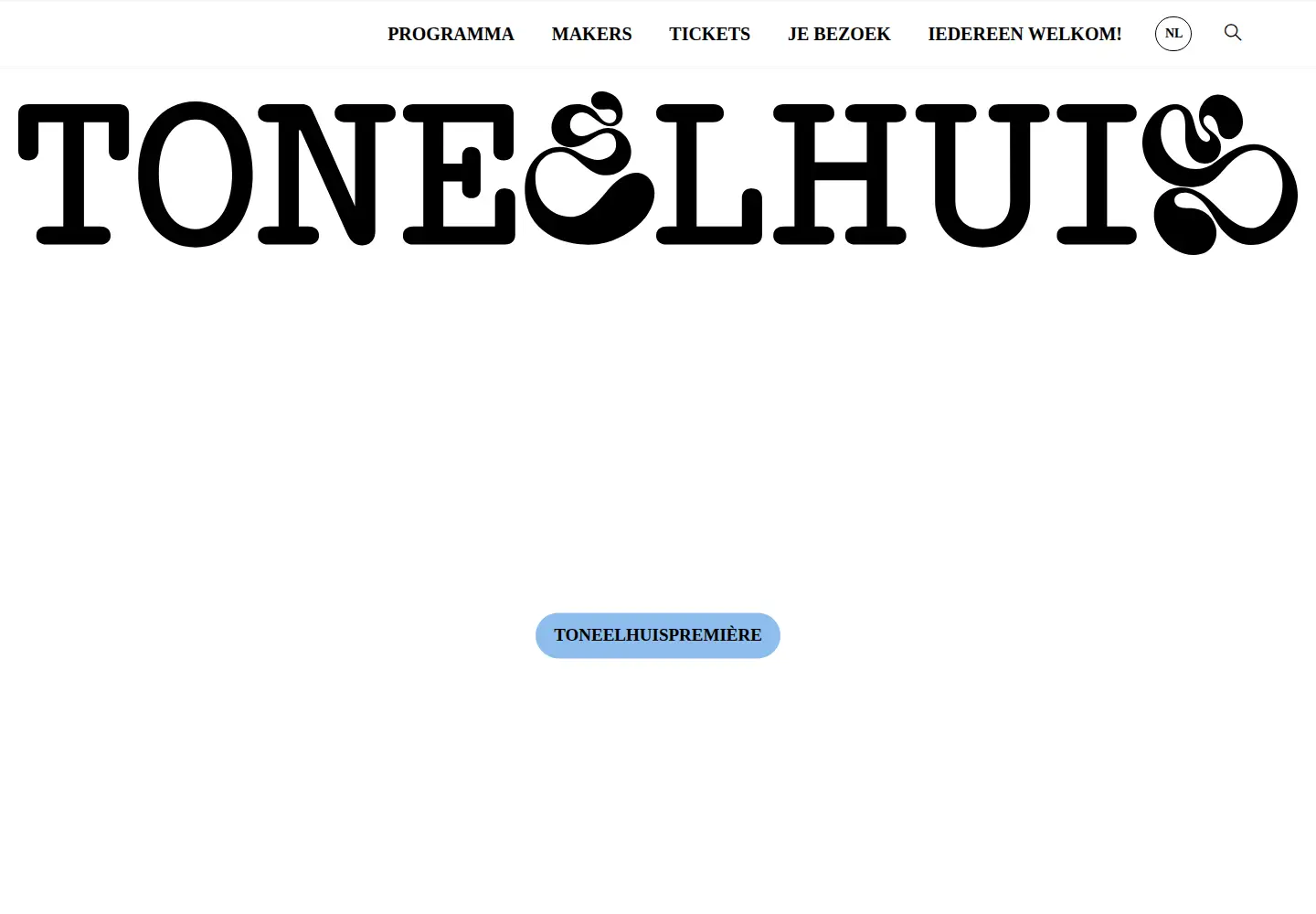 Captured homepage of toneelhuis.be in the current scan
