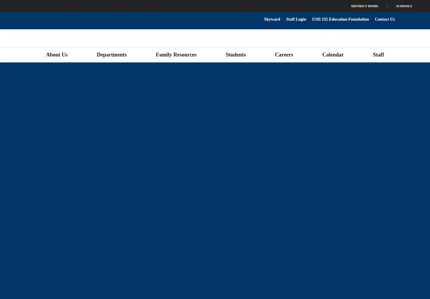 Captured homepage of usd232.org in the current scan
