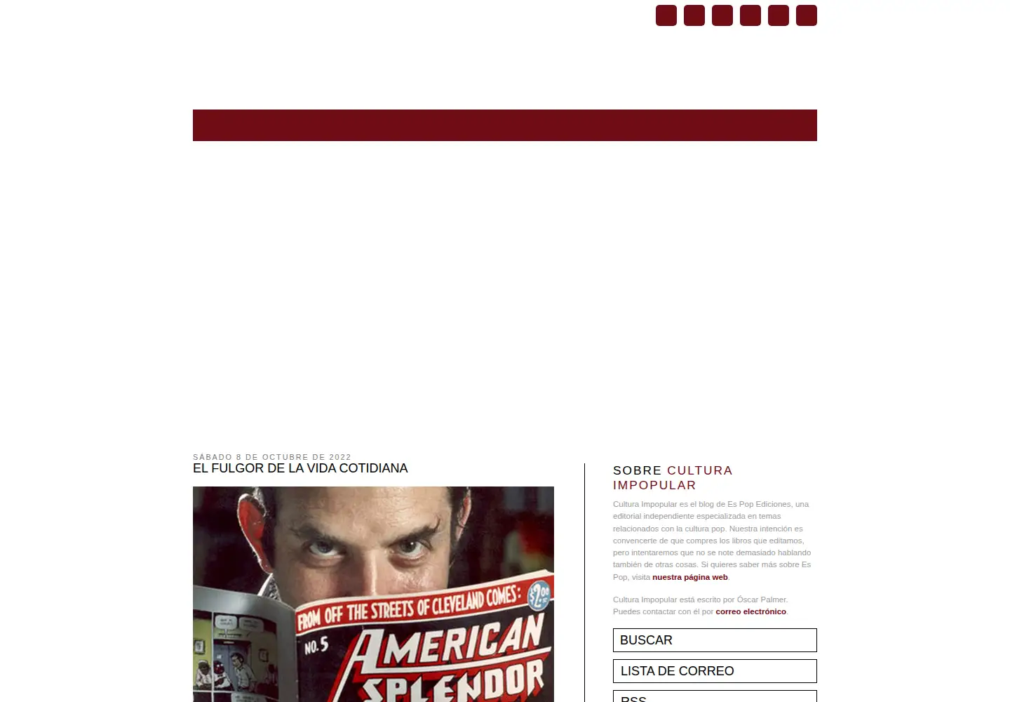 Screenshot of culturaimpopular.com