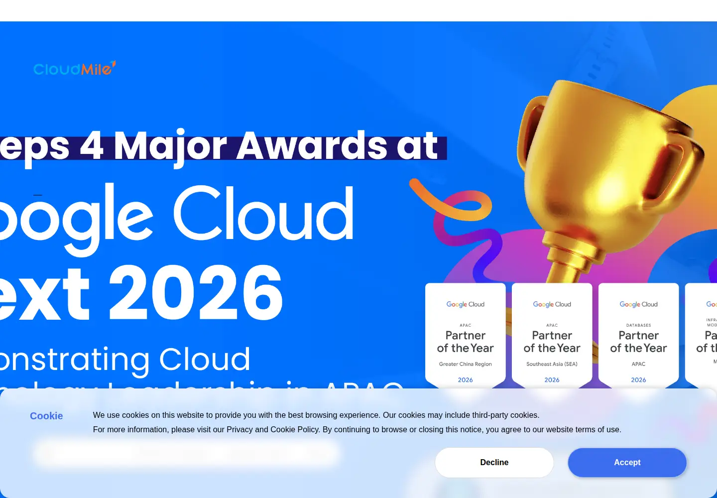 Screenshot of cloudmile.ai