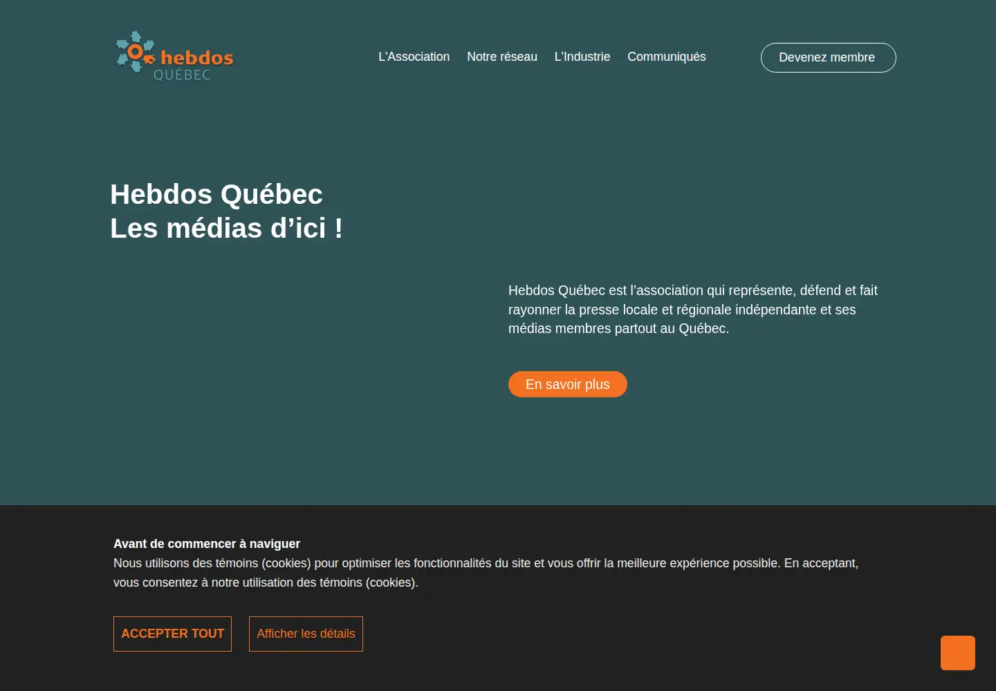 Screenshot of hebdos.com