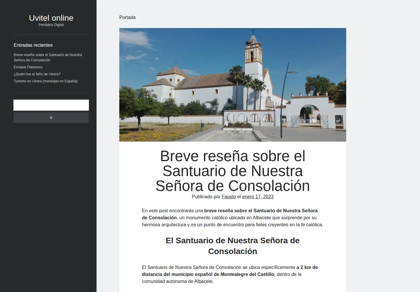 Screenshot of uvitelonline.es