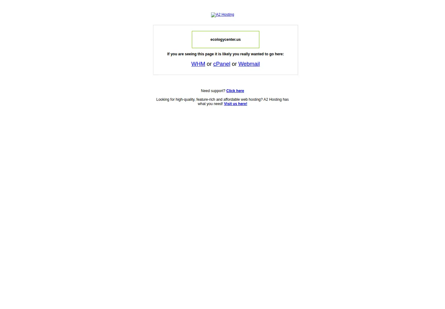 Screenshot of ecologycenter.us