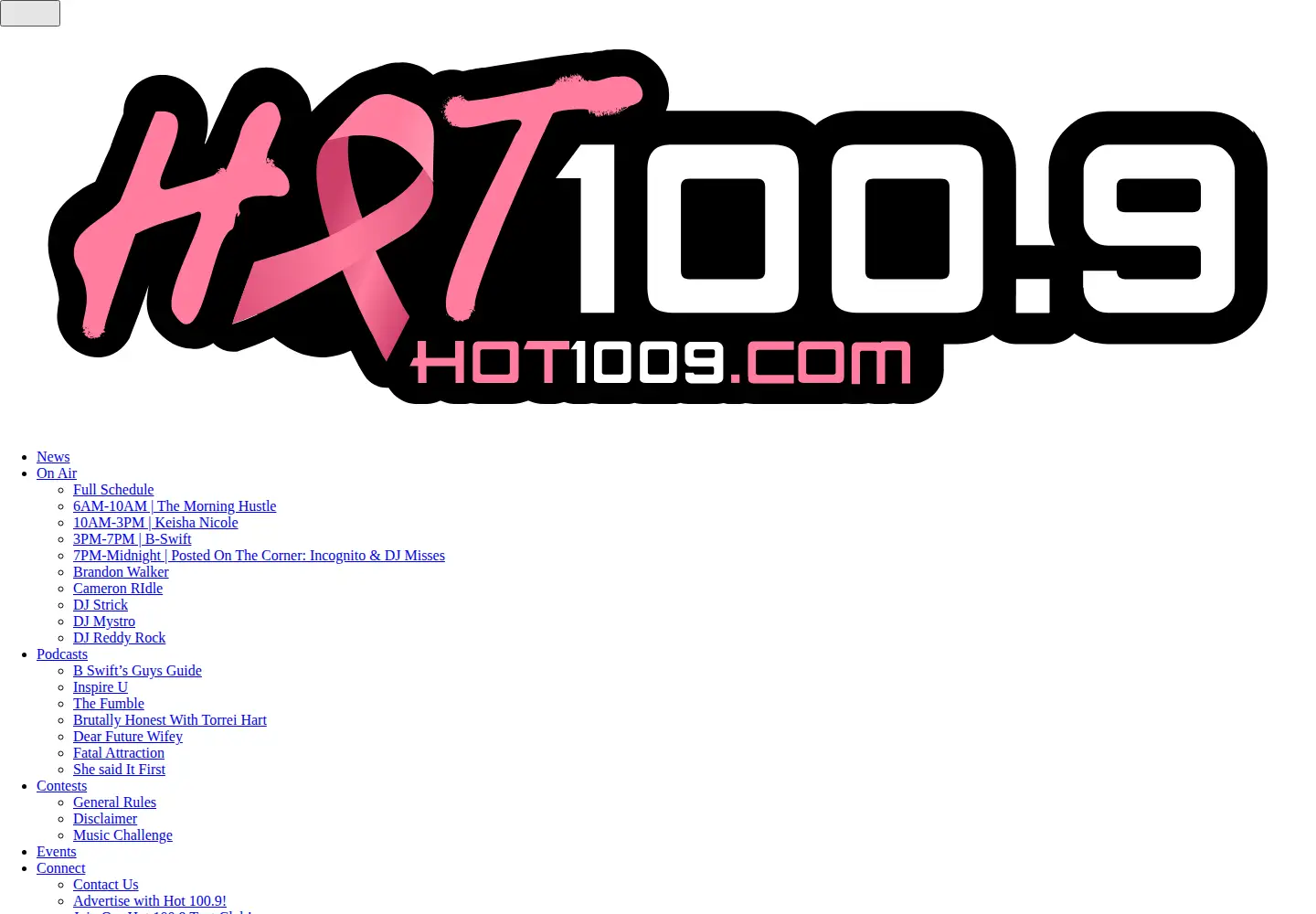 Screenshot of hot1009.com