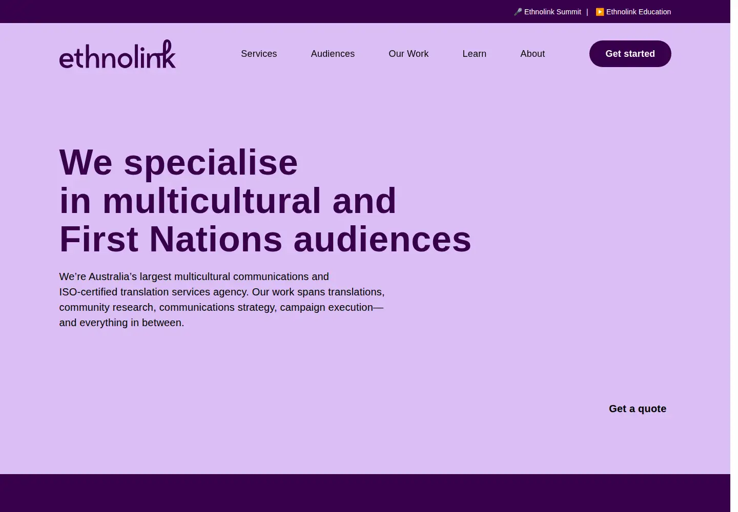 Screenshot of ethnolink.com.au