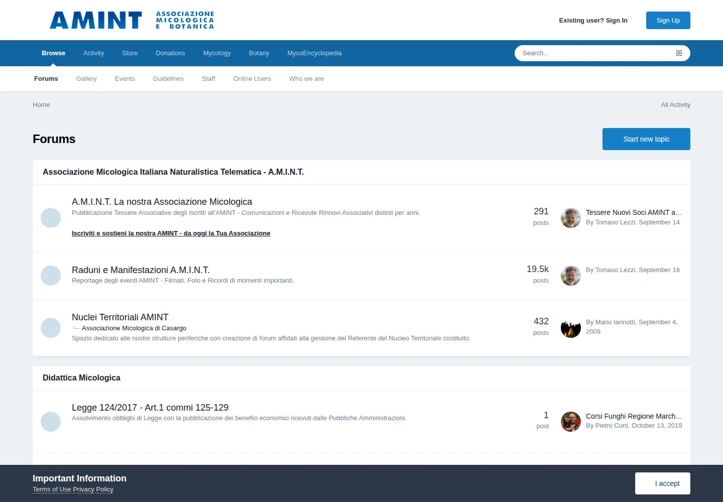 Screenshot of funghiitaliani.it