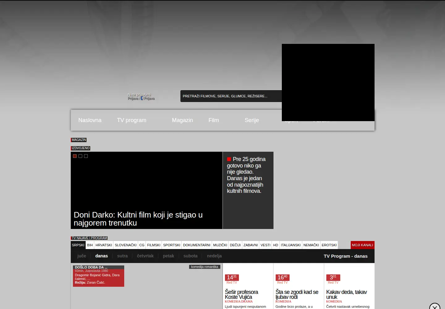 Captured homepage of mojtv.net in the current scan