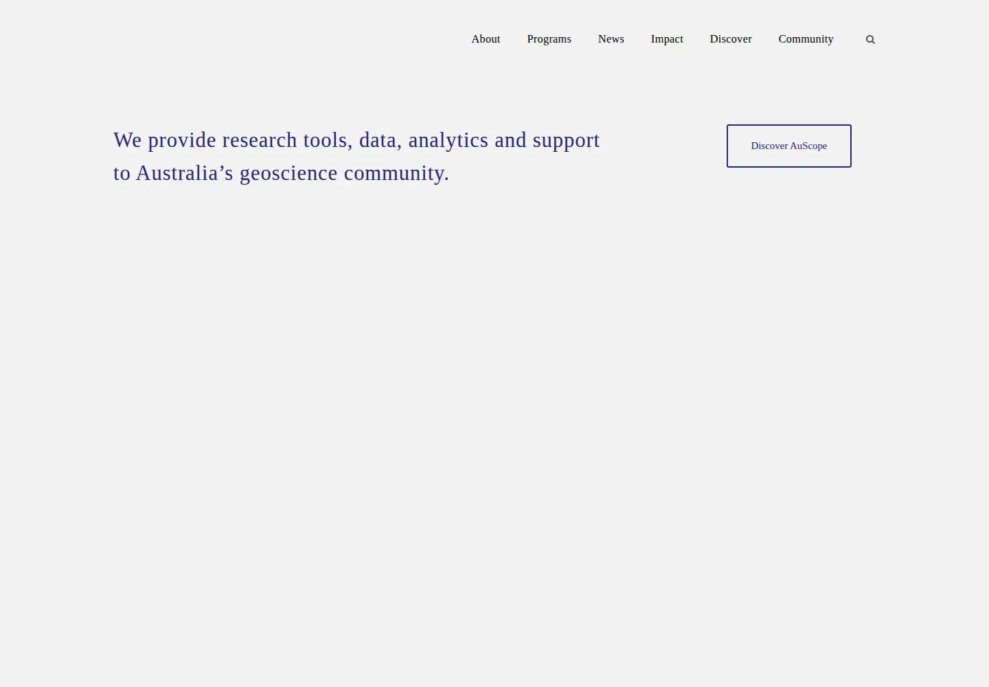 Screenshot of auscope.org.au
