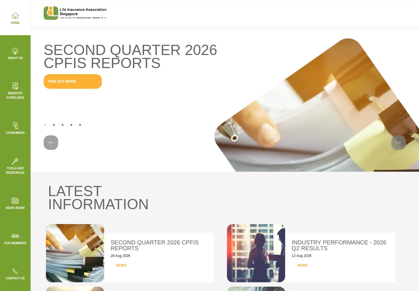 Screenshot of lia.org.sg