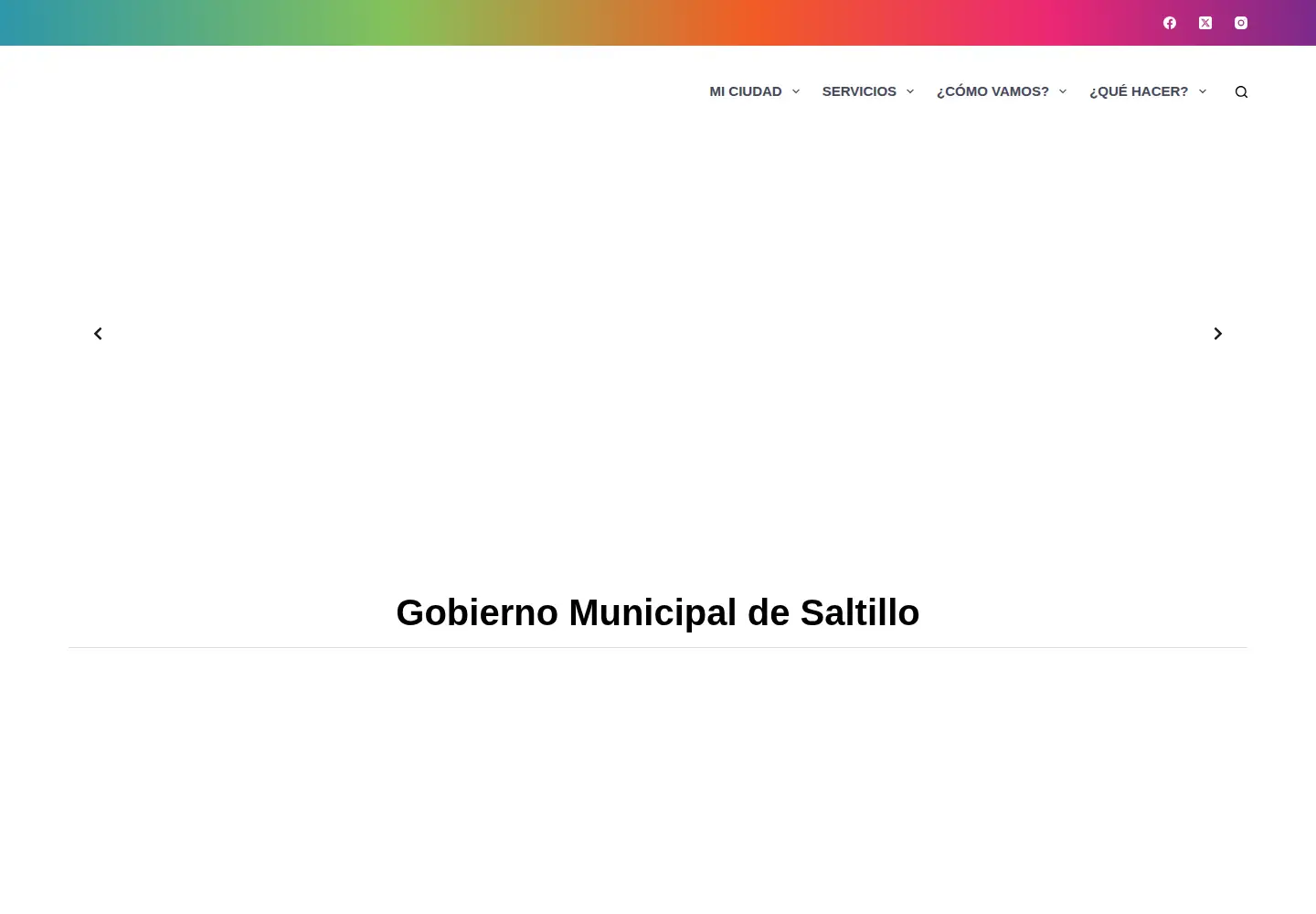 Captured homepage of saltillo.gob.mx in the current scan