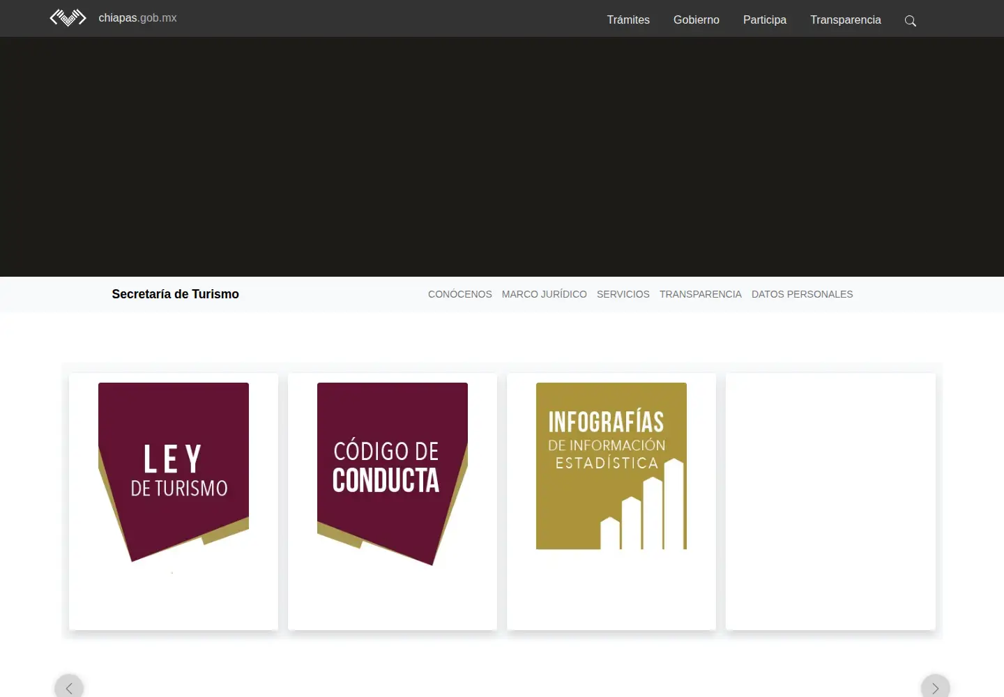Screenshot of turismochiapas.gob.mx