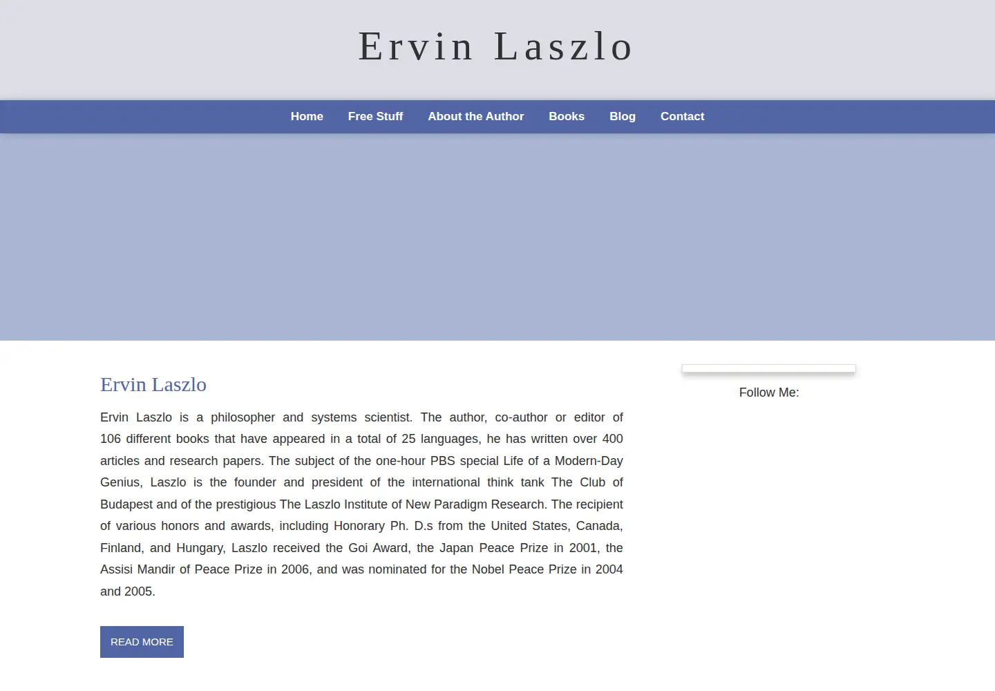 Screenshot of ervinlaszlobooks.com