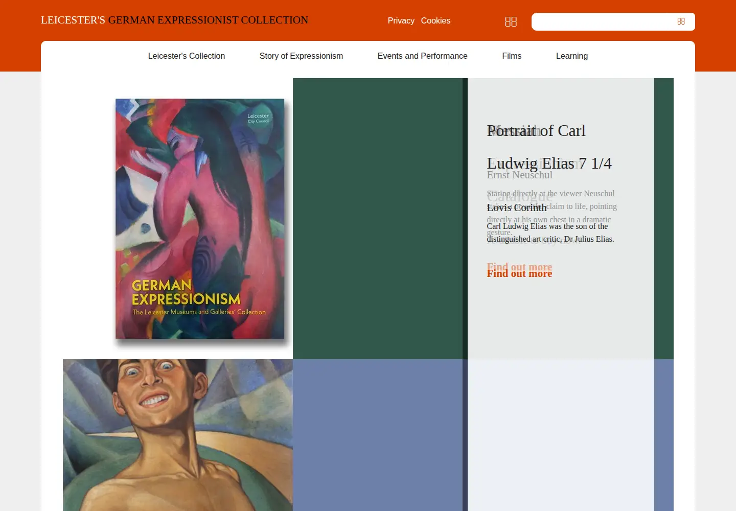 Screenshot of germanexpressionismleicester.org