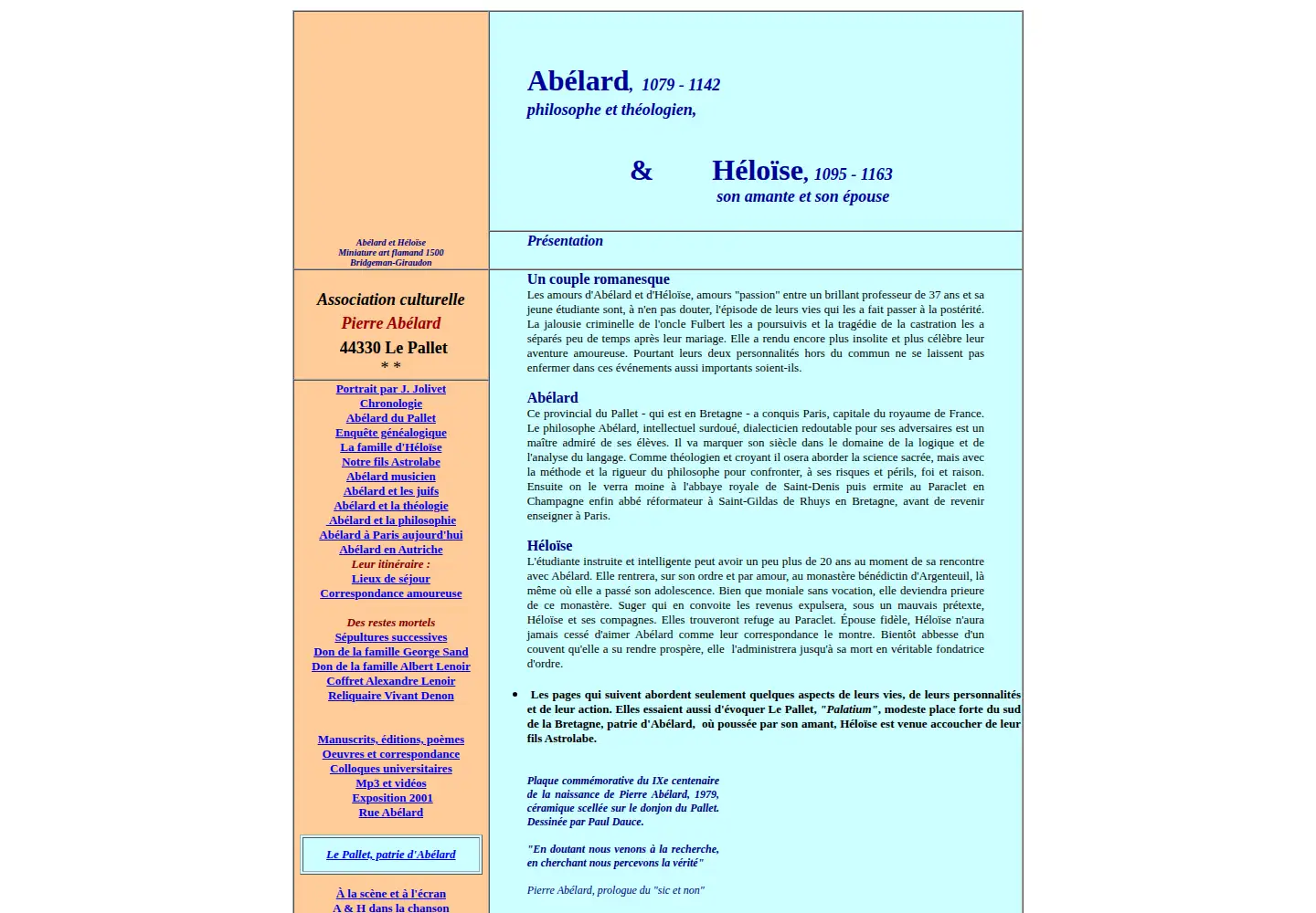 Screenshot of pierre-abelard.com