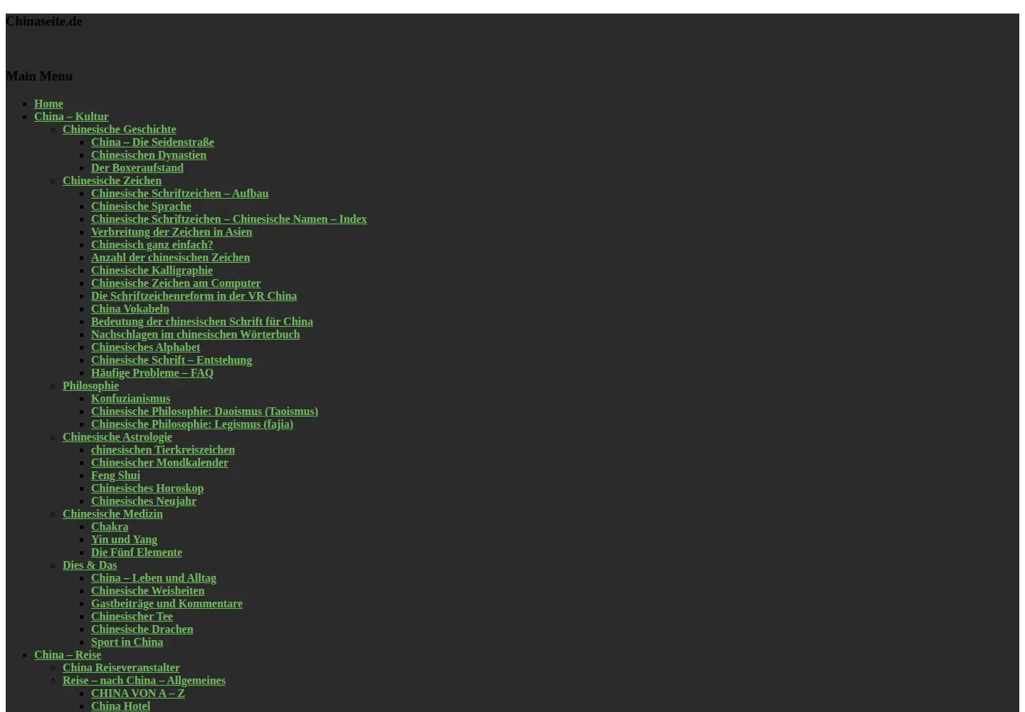 Screenshot of chinaseite.de