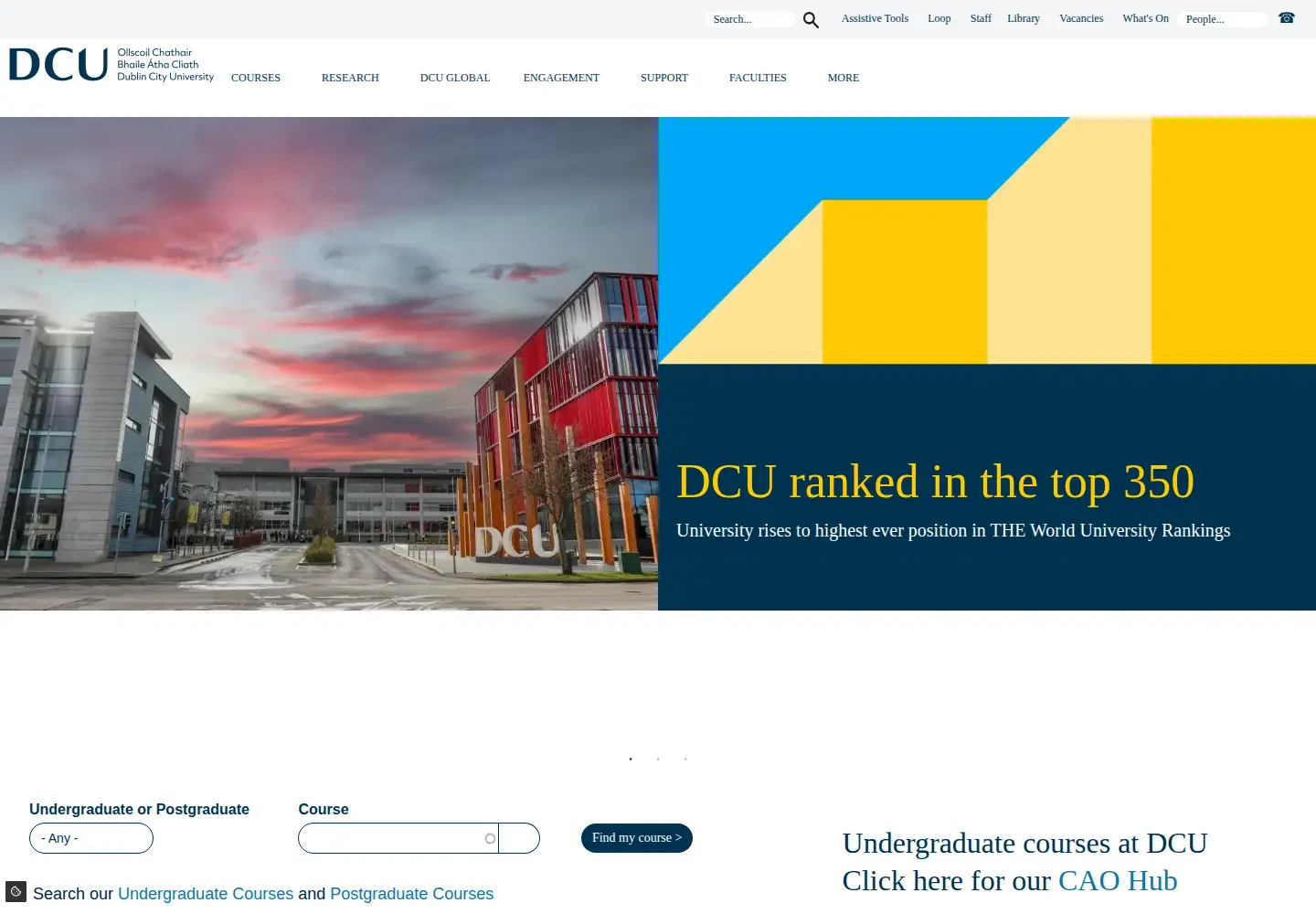 Screenshot of dcu.ie