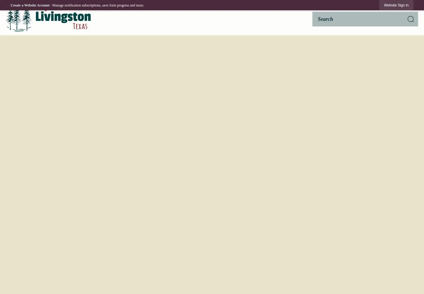 Screenshot of cityoflivingston-tx.com