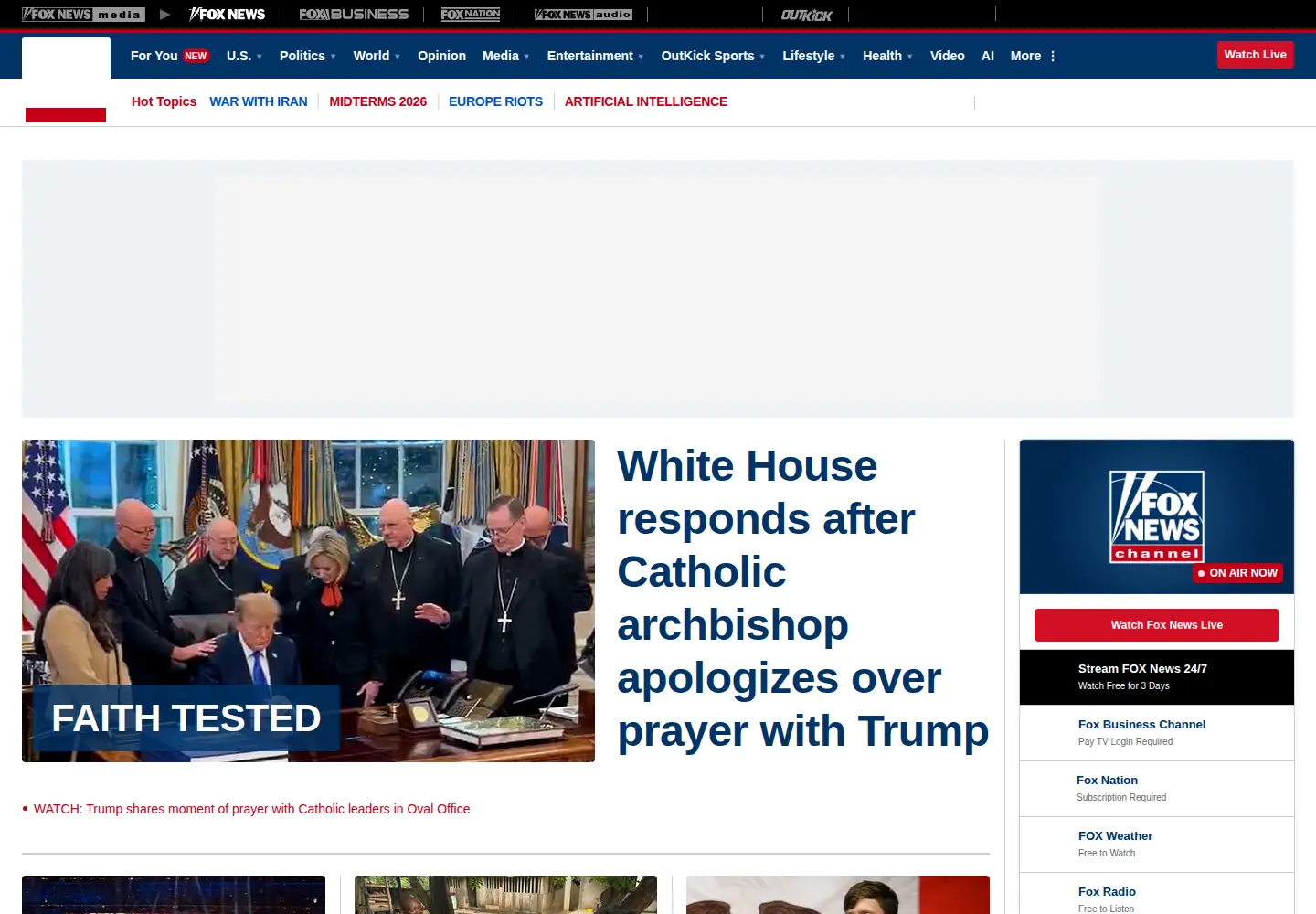 Screenshot of foxnews.mobi