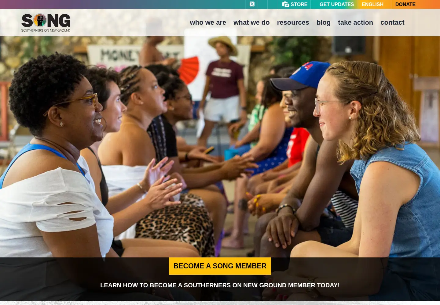 Captured homepage of southernersonnewground.org in the current scan