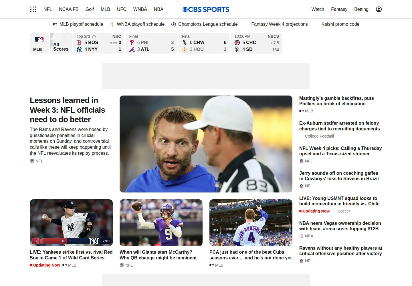 Screenshot of cstv.com