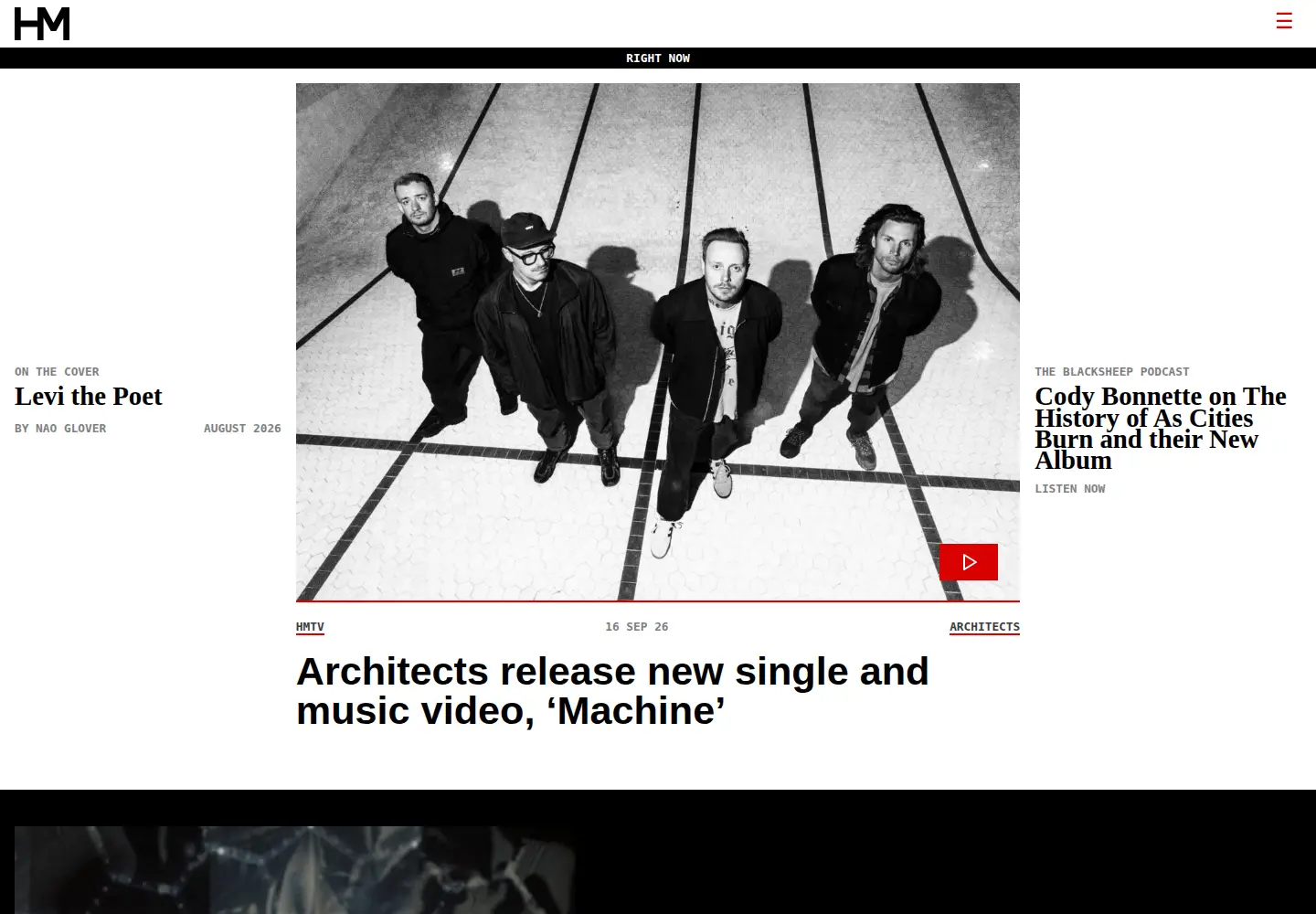 Screenshot of hmmagazine.com