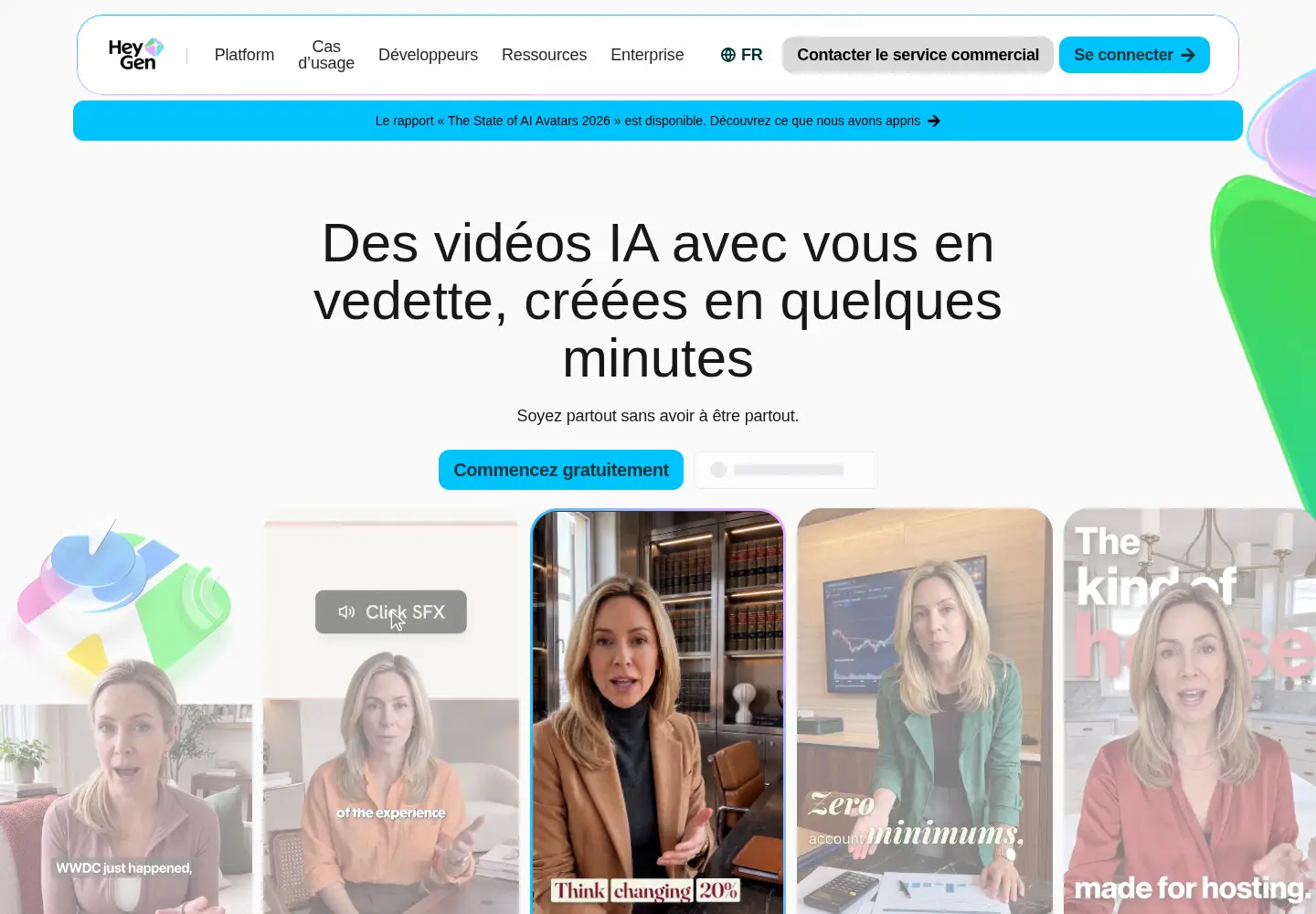 Screenshot of heygen.com