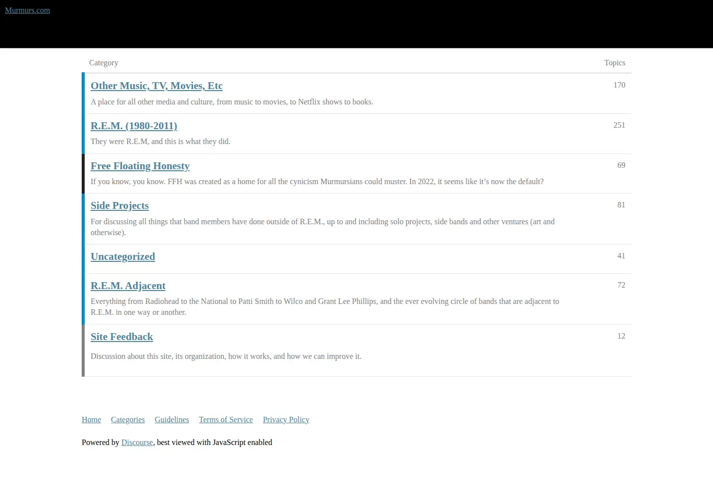 Screenshot of murmurs.com