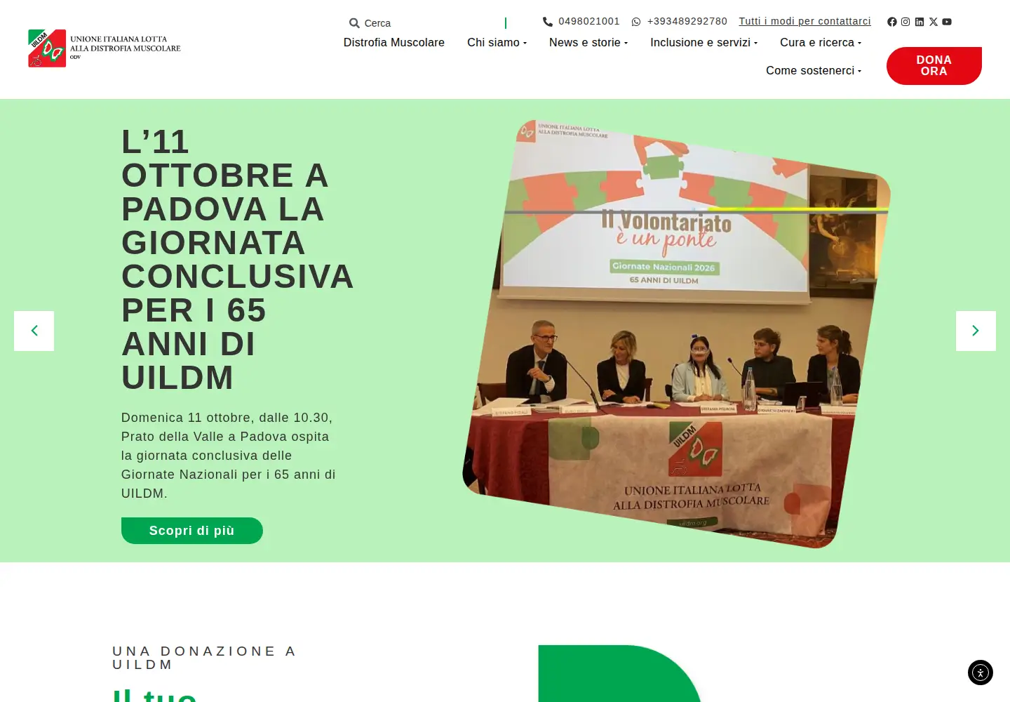 Captured homepage of uildm.org in the current scan