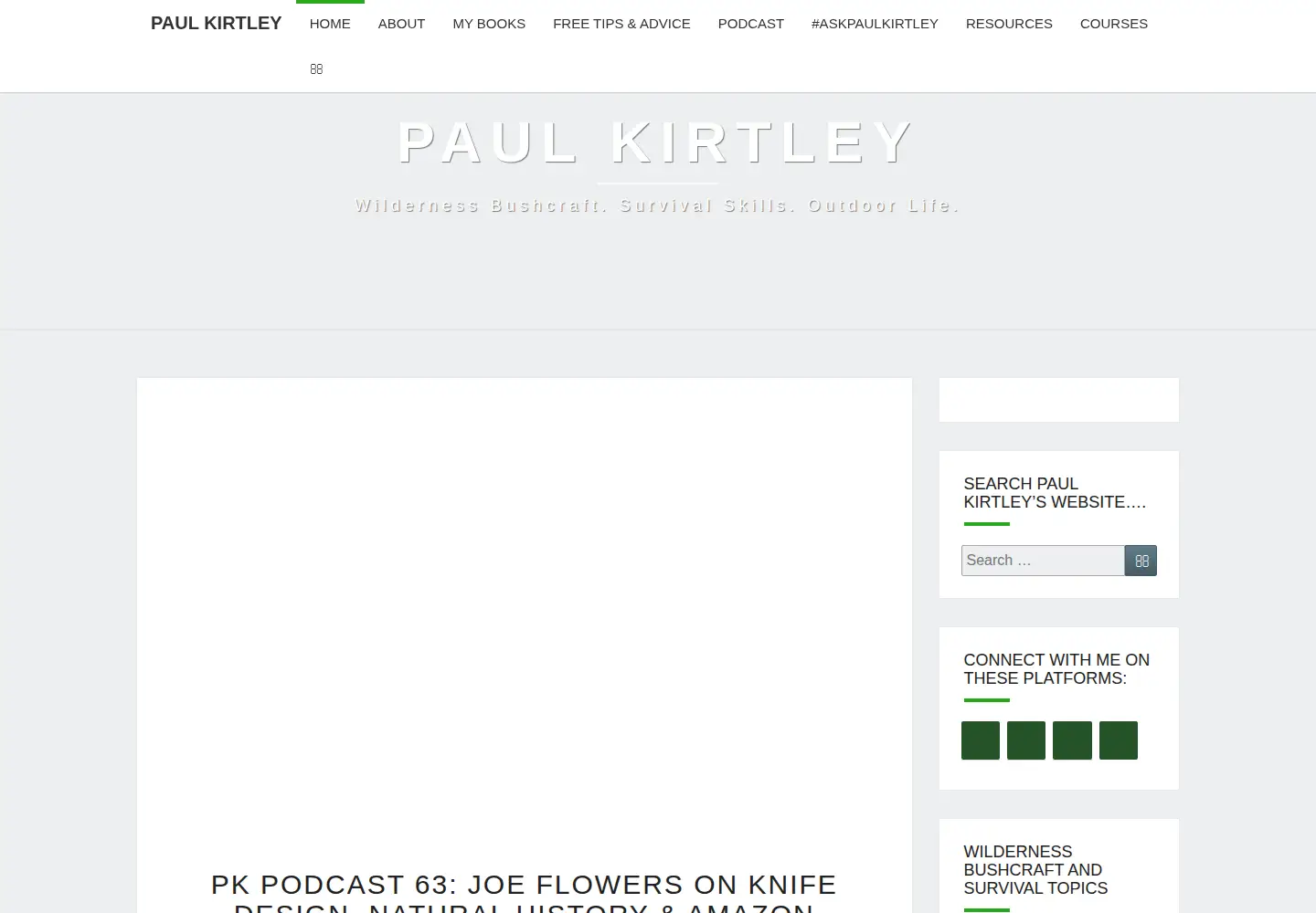 Screenshot of paulkirtley.co.uk