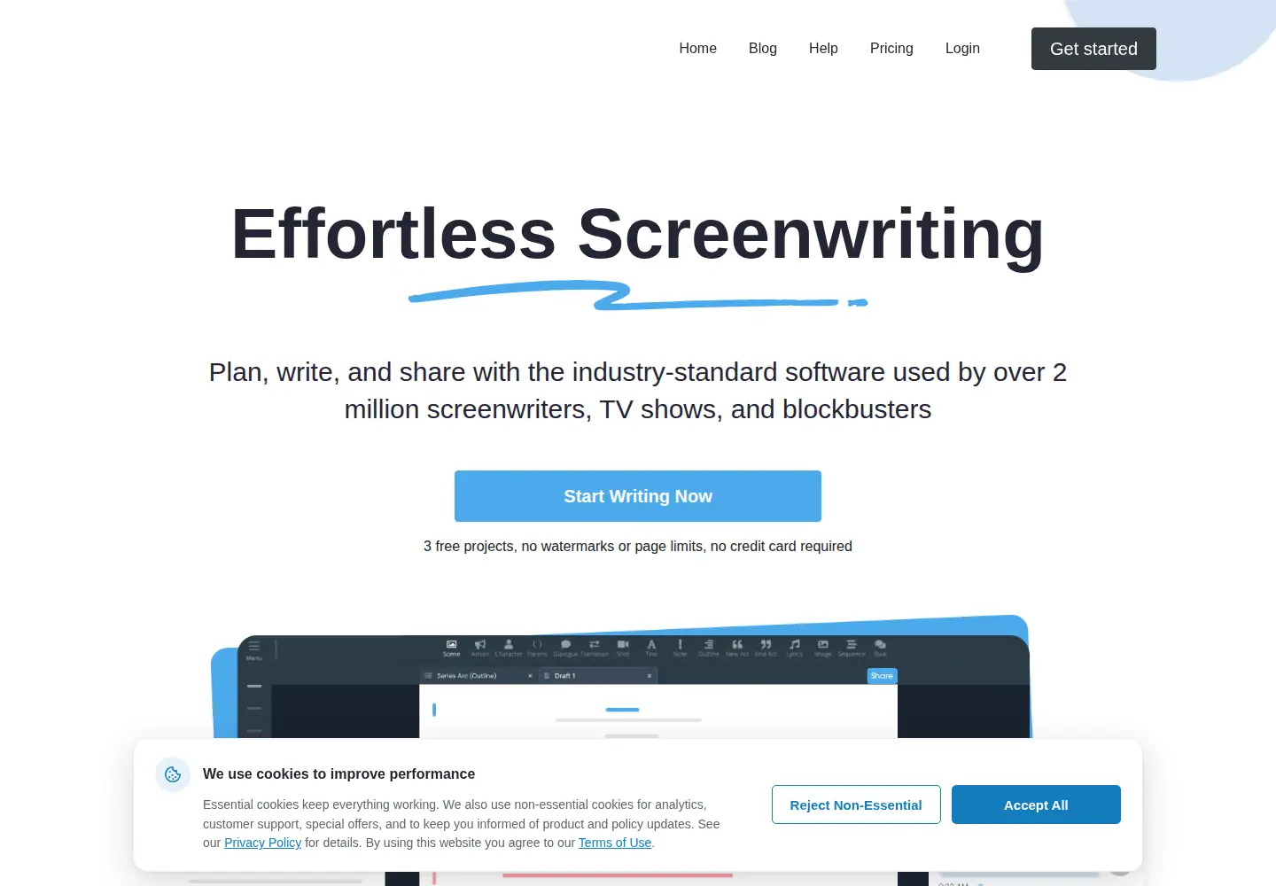 Screenshot of scripped.com