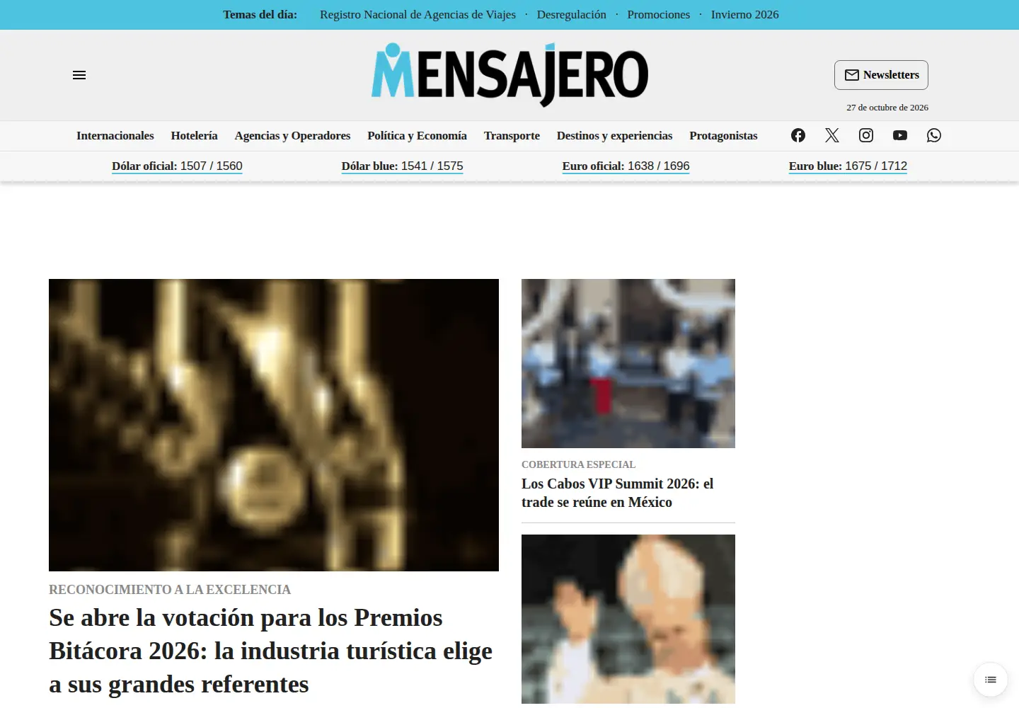 Captured homepage of mensajeroweb.com.ar in the current scan