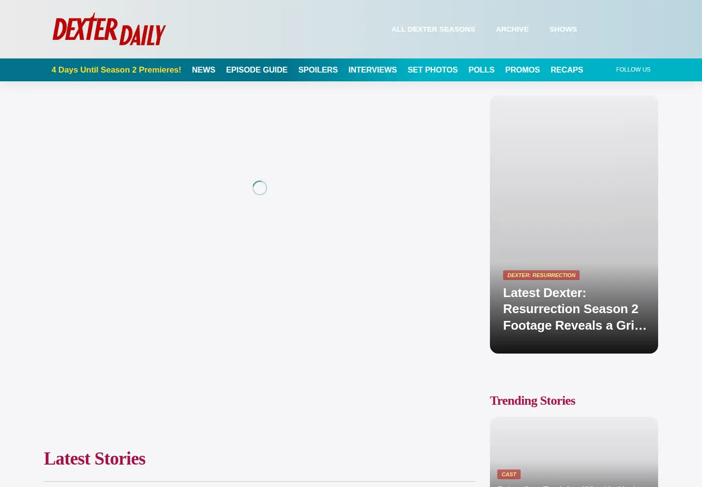 Screenshot of dexterdaily.com