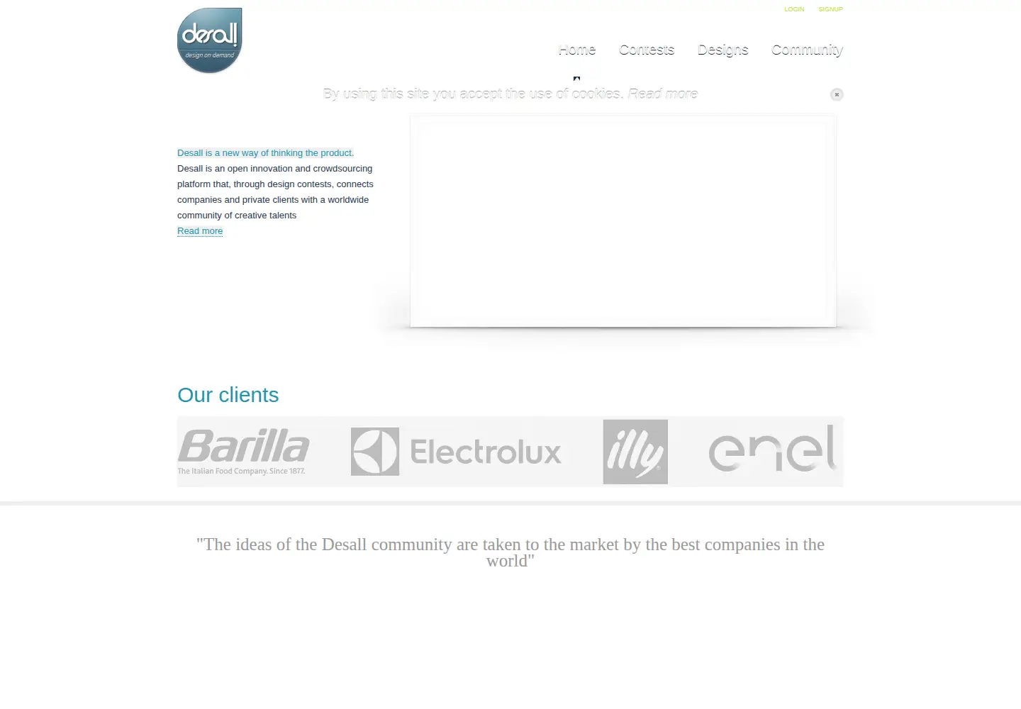 Captured homepage of desall.com in the current scan