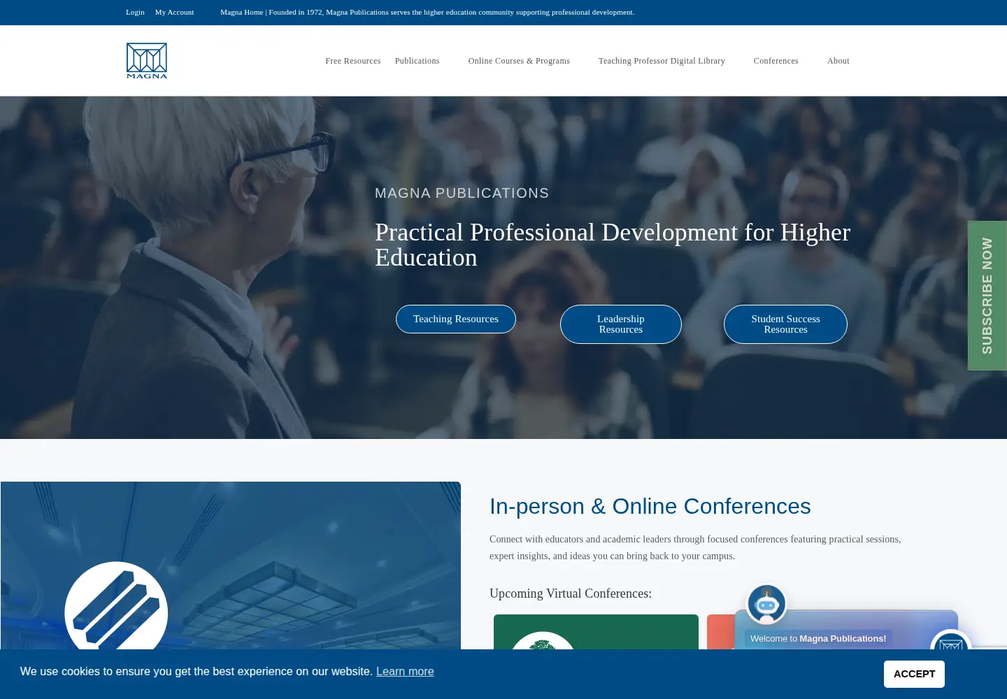 Screenshot of magnapubs.com