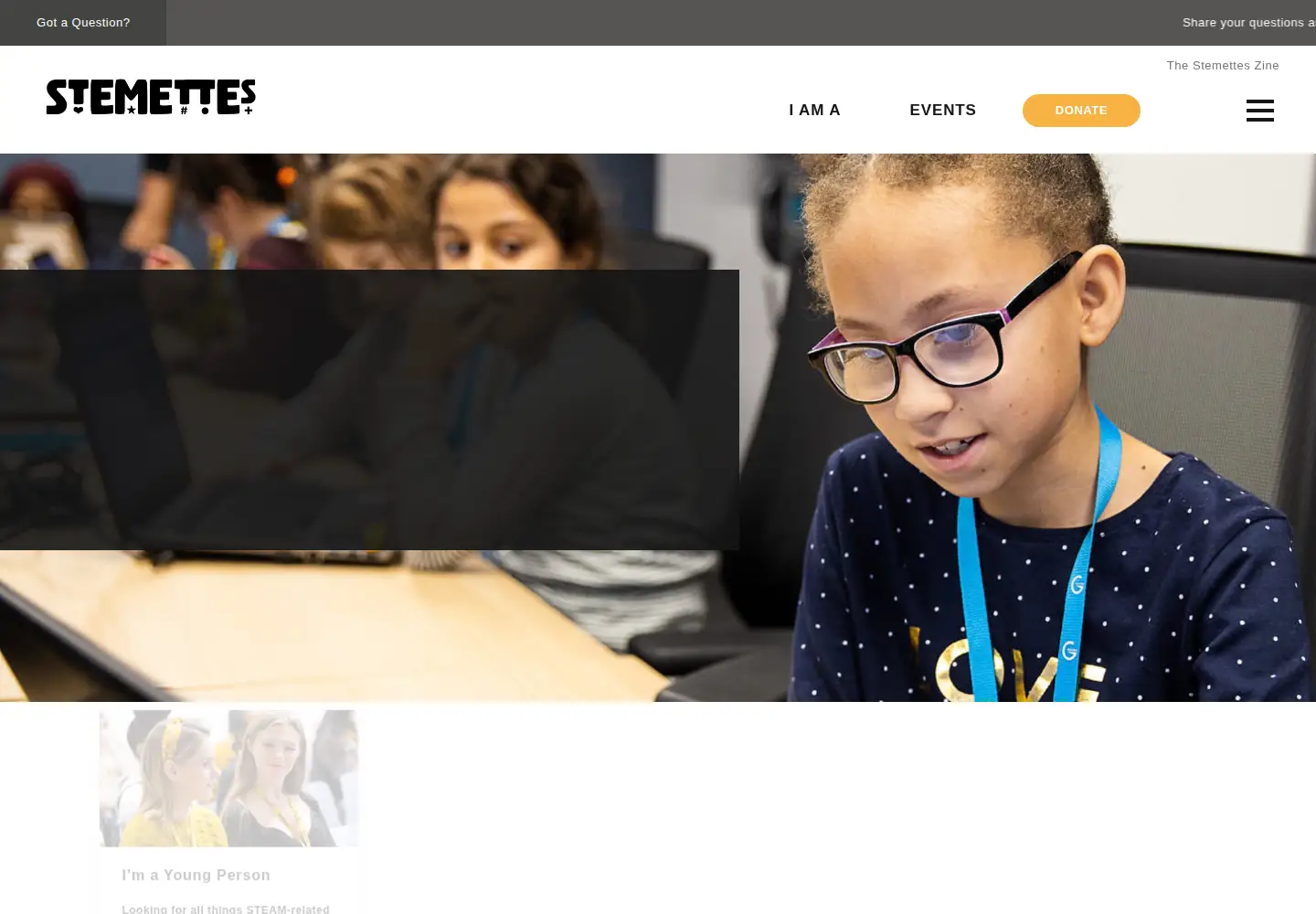 Screenshot of stemettes.org