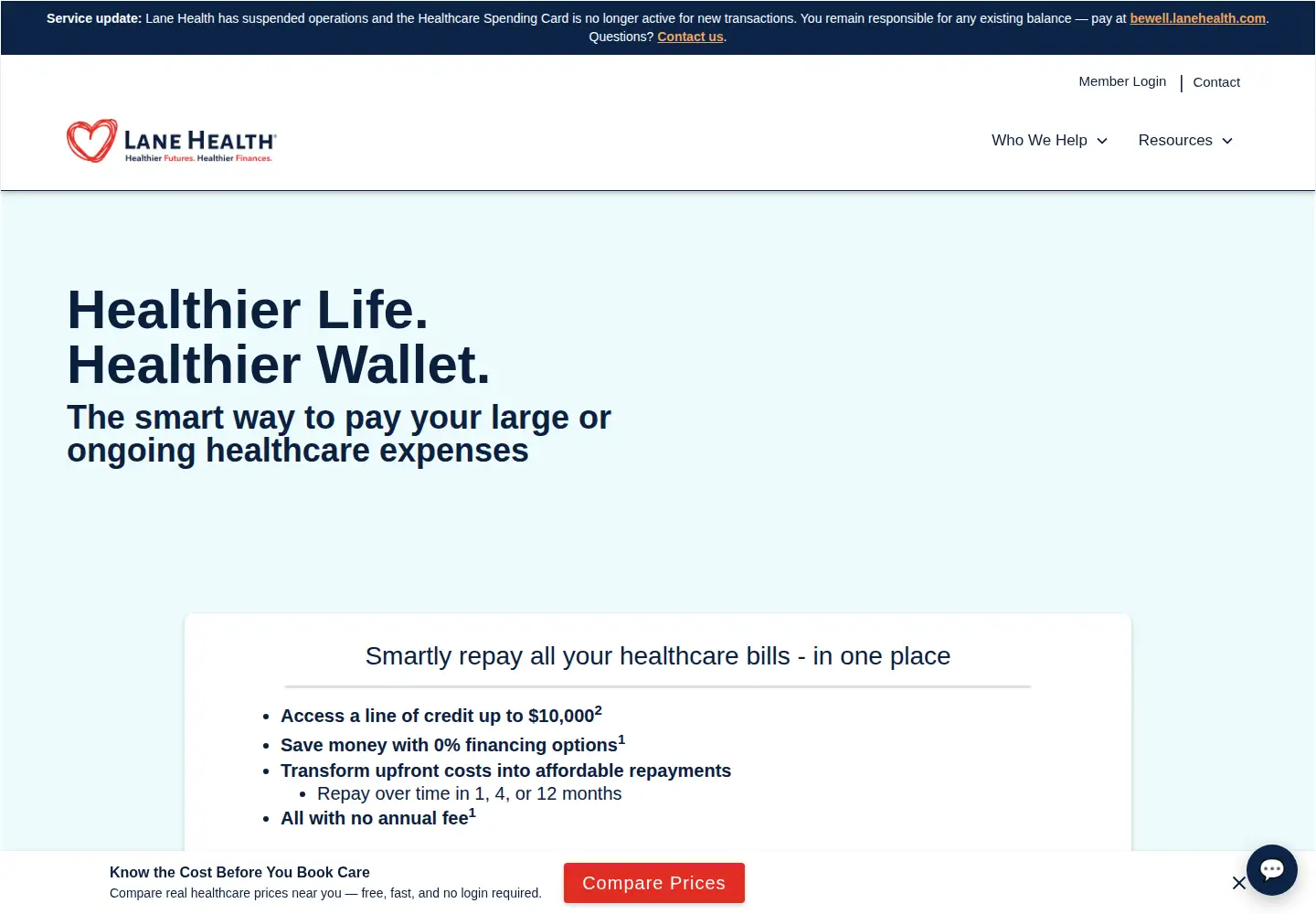 Screenshot of lanehealth.com