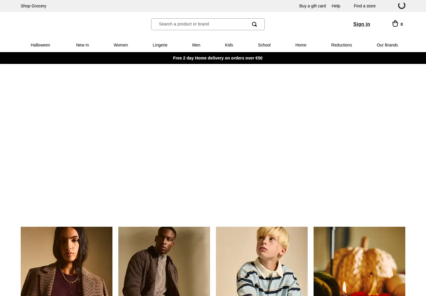 Screenshot of dunnesstores.com