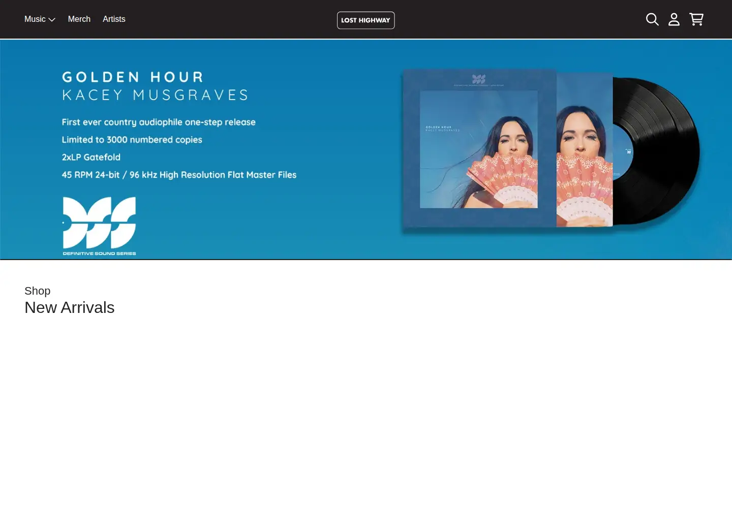 Captured homepage of losthighwayrecords.com in the current scan