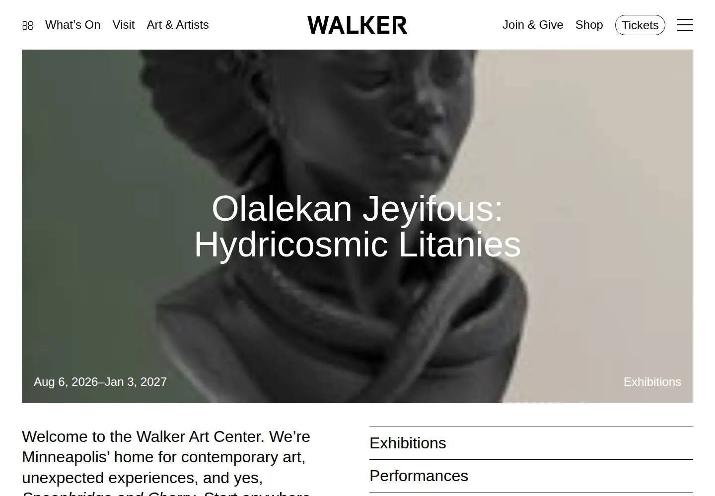 Screenshot of walkerart.org