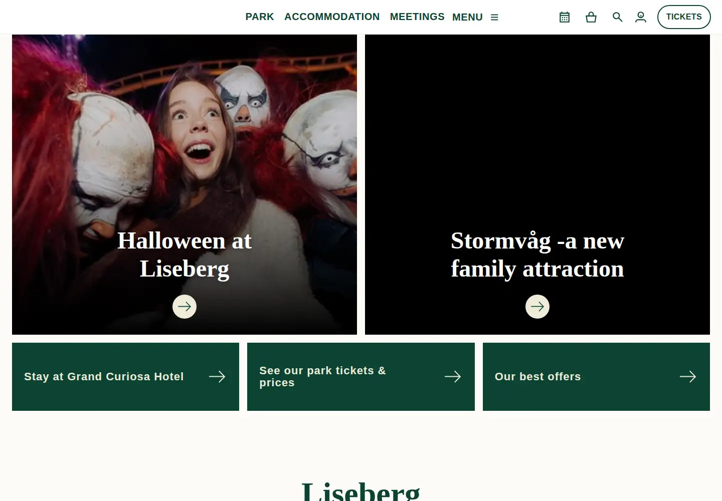 Screenshot of liseberg.com
