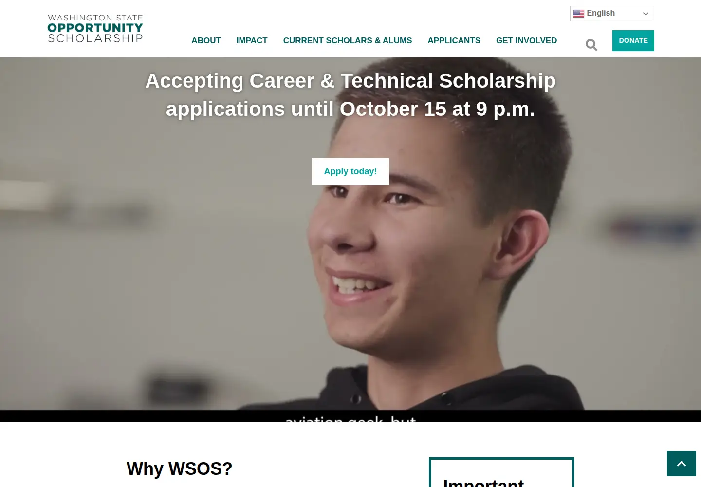 Screenshot of waopportunityscholarship.org