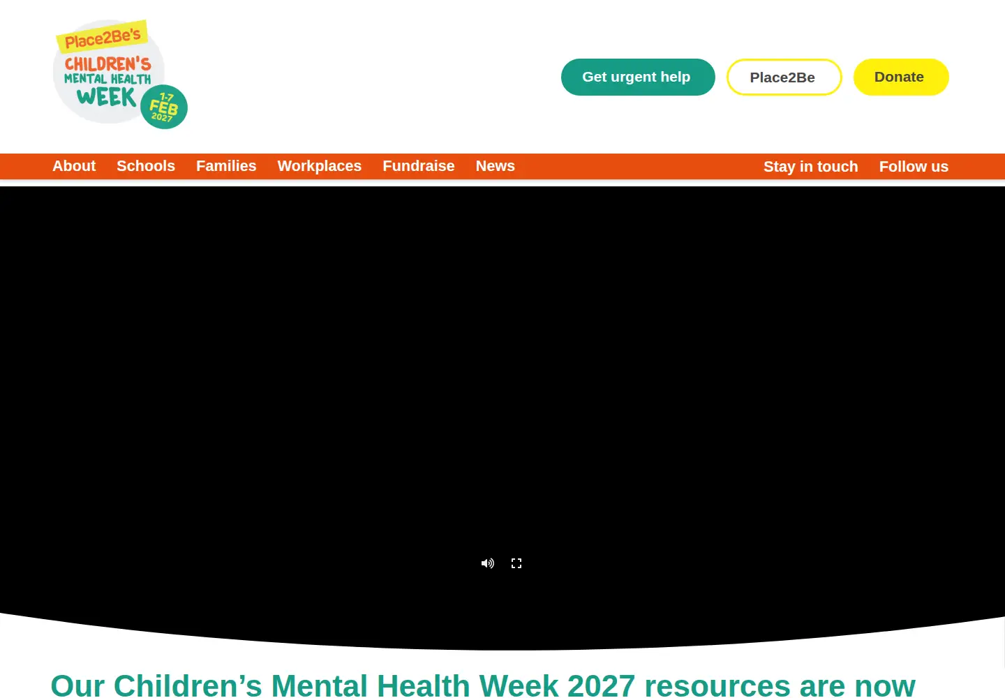 Screenshot of childrensmentalhealthweek.org.uk