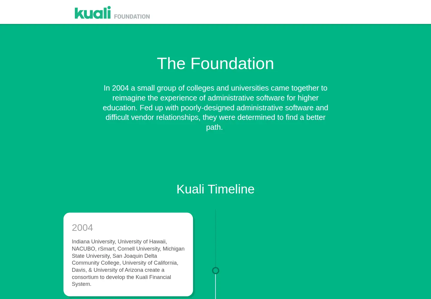 Screenshot of kuali.org