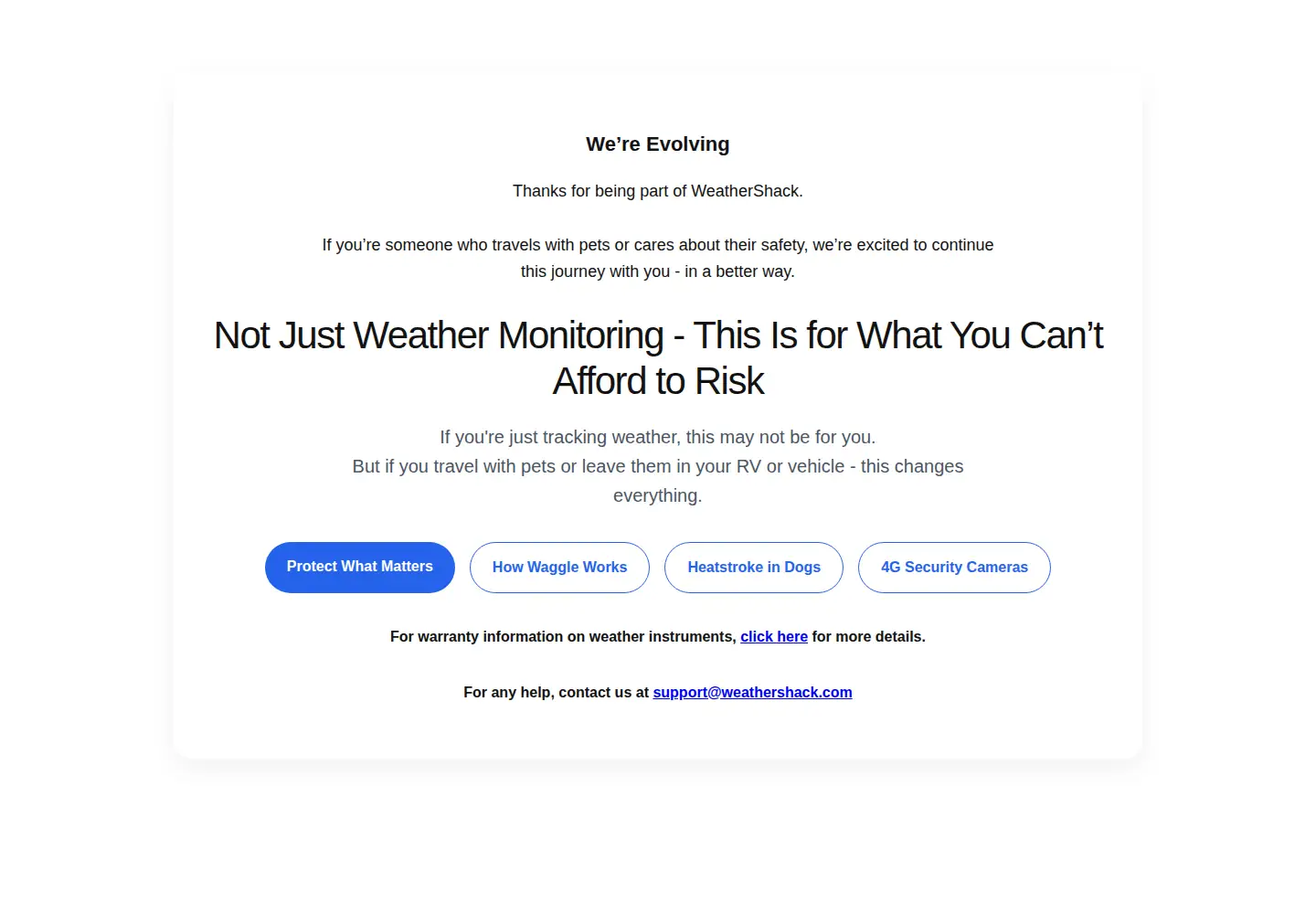 Screenshot of weathershack.com