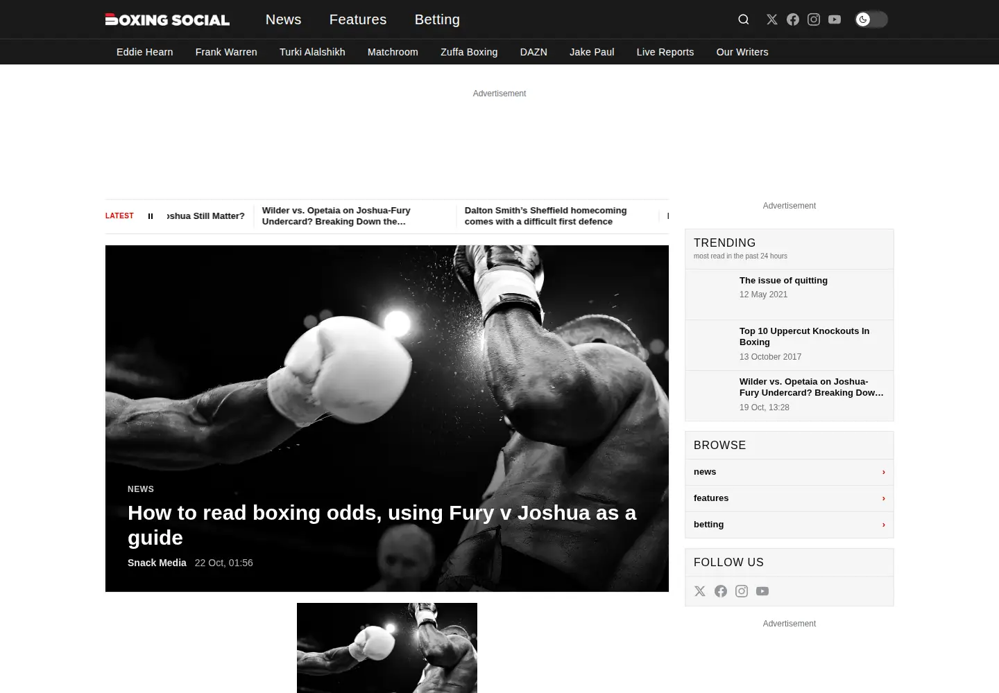 Screenshot of boxing-social.com